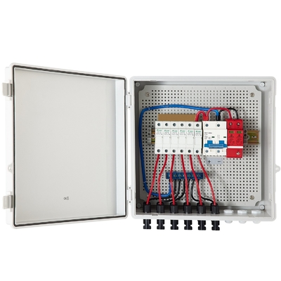 390*390*185 PV Combiner Box 500VDC With ABS Material SPD Protection