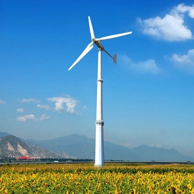 Flange Pole Connection 10Kw Wind Energy Generator On Grid Wind Solar Hybrid Power System
