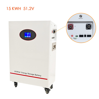6000 times deep cycle stand type 15KWH lithium iron battery with 5 years warranty
