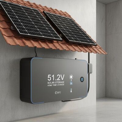 51.2v Solar Storage Battery Home Temperature Storage Solar Panel Powered Energy Storage for Residential Solar Power Systems