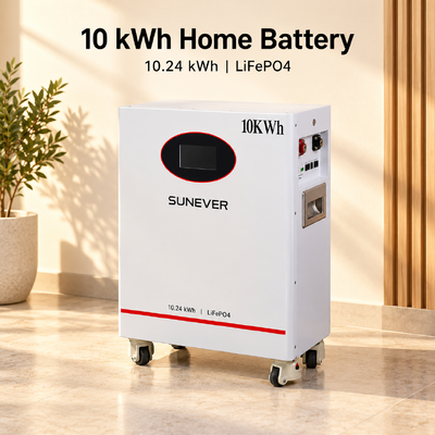 UNEVER 10kWh 51.2V 200Ah LiFePO4 Lithium Solar Battery for Home Energy Storage and Off-Grid Backup Power