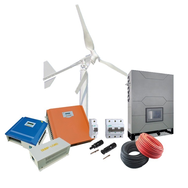 Flange Pole Connection 10Kw Wind Energy Generator On Grid Wind Solar Hybrid Power System