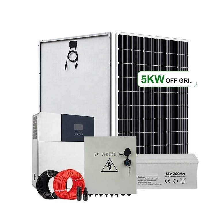 5-10 kWh Output Power Range 48V 300Ah 400Ah Battery Capacity Off Grid Solar Panel System