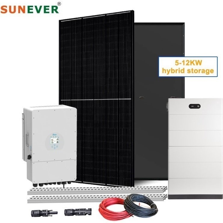 6000 Cycles 80%DOD Battery Life 2024 Hybrid System 5kw 6kw 8kw 10kw Solar Energy System