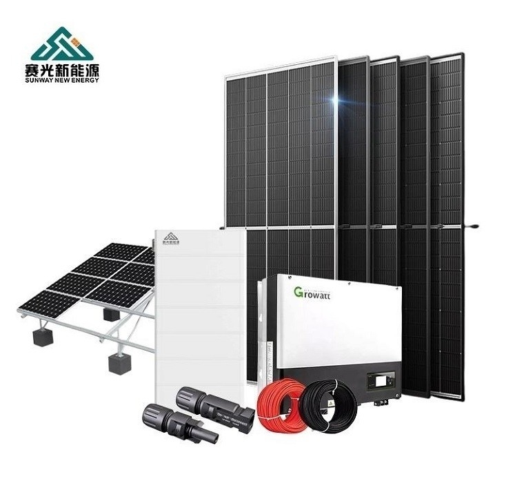 MPPT 6kw Solar Photovoltaic System Home Solar System For 24h Work Time
