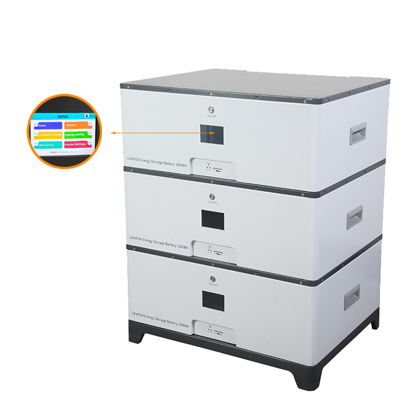 High Capacity Stackable Lithium Iron Battery 5kW 10kW 100Ah 200Ah 6000 Cycle Life