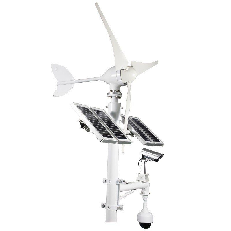 300W 600W smart wind solar hybrid energy saving led street light outdoor solar light with cctv camera 4g 5G