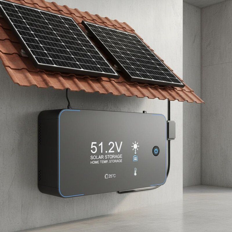 51.2v Solar Storage Battery Home Temperature Storage Solar Panel Powered Energy Storage for Residential Solar Power Systems