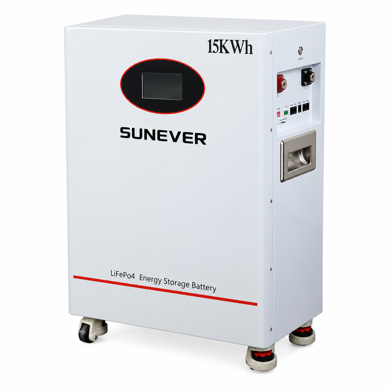 SUNEVER TD-15 15kWh LiFePO4 Home Battery 51.2V 300Ah Floor Standing Solar Energy Storage