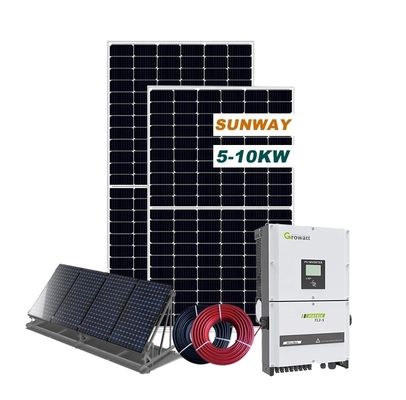 60HZ Complete On Grid Rooftop Solar System 10kw Solar System On Grid